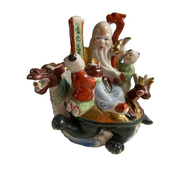 Vintage Asian Porcelain Fertility Figurine Wise Man - Picture 4 of 16